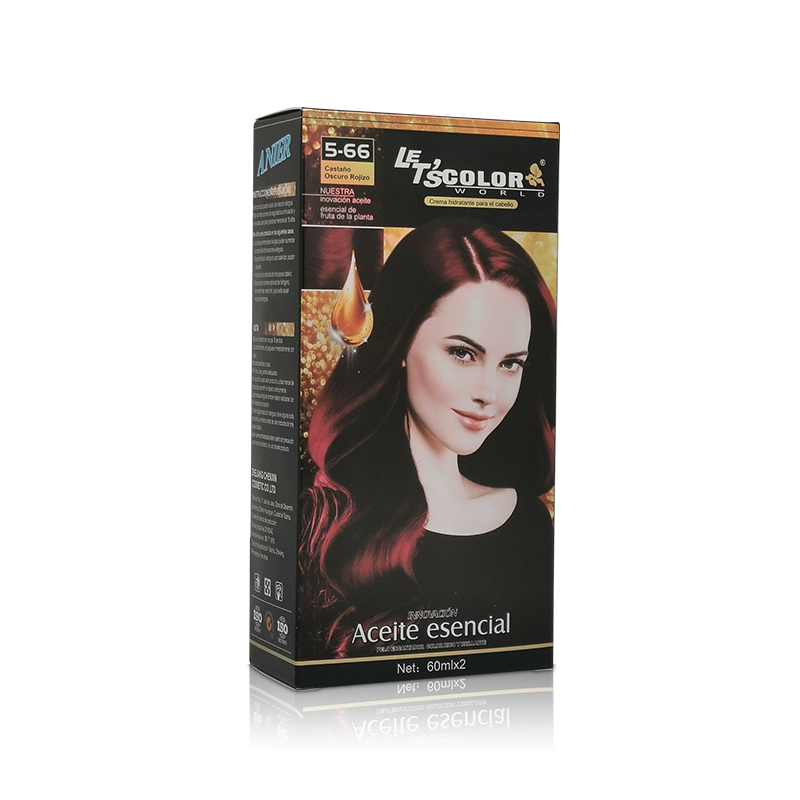 Brown purplish red Reduce Damage Hair Color Cream para sa Salon